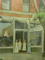 A depiction of the butcher shop that Penney bought and operated in Longmont, Colorado.