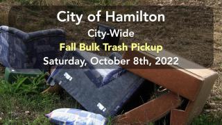 Fall bulk trash pickup sign.